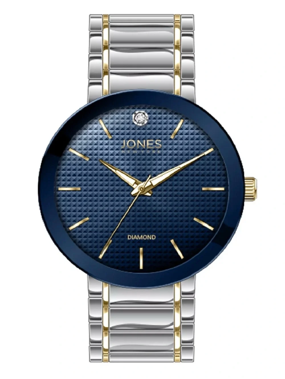 Jones New York Analog Shiny Two-Tone Metal Bracelet Watch 42mm